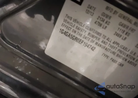 2014 Buick Lacrosse from USA, damaged, VIN 1G4GA5GR6EF194742